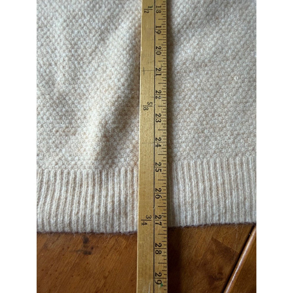 Madewell Sweater Cream Alpaca Wool Havener Cable Knit Size 2XL Oversized - Picture 7 of 8